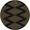 Homeroots 8' Black And Beige Round Geometric Washable Indoor Outdoor Area Rug 598724 - alternate 8