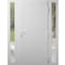 Vdomdoors Front Exterior Prehung Metal-Plastic Door, Manux 8111 White Silk, 2 Side Sidelite Transoms, Office MANUX8111EXD-WS-W14+36+14xH80-LH - alternate 1