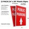 Signmission Public Parking With Up Arrow, Plastic Signs Only 24 Inch x 36 Inch, Corrugated Plastic, 2PK CSB-2436-2PACK-PublicParkingWithUpArrow - alternate 2