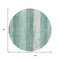 Homeroots 8' Pale Aqua And Teal Blue Round Striped Washable Indoor Outdoor Area Rug 617850 - alternate 8