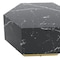 Homeroots 35" Black And Gold Faux Marble Hexagon Drum Coffee Table 554311 - alternate 6