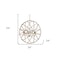 Homeroots White And Gold Empire Six Light Metal and Beads Dimmable Chandelier 611337 - alternate 5