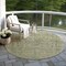 Homeroots 8' Sage And Beige Round Abstract Washable Indoor Outdoor Area Rug 616024 - alternate 6