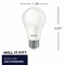 Bulbrite LED Filament 9 W Non-Dimmable A19 Light Bulbs with Frost Finish and E26 Base, 5000K, 750Lumens, 8PK 862716 - alternate 10