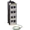 Tripp Lite 8-PORT METAL DIN-RAIL MOUNTING KEYSTONE PATCH PANEL W GROUNDING N063-008-ENC - alternate 1