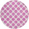 Homeroots 8' Blush And Ivory Round Polka Dot Washable Indoor Outdoor Area Rug 614877 - alternate 7