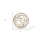 Homeroots 7" Gold Aluminum Decorative Orb Tabletop Sculpture 568885 - alternate 4