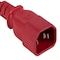 Sanoxy 2ft 18 AWG Computer Power Extension Cord IEC320 C13 to IEC320 C14, Red SNX-CBL-LDR-PW131-7202 - alternate 2
