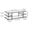 Homeroots 54" Black Glass And Steel Coffee Table With Three Shelves 522000 - alternate 9