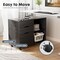 Simple Deluxe 3-Drawer File Cabinet, Lateral Mobile Filing Cabinet Wood Storage Organizer with Wheels, Printer St 3A88CABINET3C01BLK01 - alternate 6