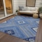Homeroots 8' X 10' Blue Gray And Ivory Tribal Washable Indoor Outdoor Area Rug 598103 - alternate 9