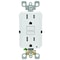 Leviton GFCI Receptacle/Outlet, 125 V, 15 A, NEMA: NEMA 5-15R, White, 3PK M02-GFNT1-03W - alternate 1
