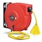 Reelworks cabel reel with 12AWGX3C, SJT 40ft yellow cord line, S3 Triple outlet CR605131S3A - alternate 1