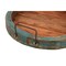 Homeroots 15in Natural And Turquoise Solid Wood Handmade Round Serving Tray With Handles 724231 - alternate 4