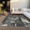 Homeroots 5' X 8' Black Gray And Ivory Abstract Washable Indoor Outdoor Area Rug 596843 - alternate 7