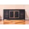 Homeroots 68" Black Solid Wood Cabinet Enclosed Storage Distressed TV Stand 528708 - alternate 1