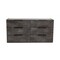 Homeroots 61" Grey Faux Marble Solid Manufactured Wood Six Drawer Double Dresser 490814 - alternate 1