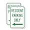 Signmission Reserved Parking Sign Resident Parking Only With Left , 12'' X 18'', Heavy Gauge Aluminum, 2PK A-1218-2PACK-23038 - alternate 1