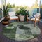 Homeroots 8' Fern Green And Gray Round Geometric Washable Indoor Outdoor Area Rug 604320 - alternate 8