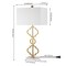 Jonathan Y Selina 32" Iron Ogee Trellis Modern LED Table Lamp, Gold Painting JYL3072A - alternate 10