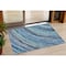 Homeroots 3' X 5' Blue Aqua And Ivory Abstract Washable Indoor Outdoor Area Rug 631233 - alternate 1
