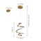 Jonathan Y Whirl 11" 1-Light Modern Minimalist Metal Helix Swirl Abstract Integrated LED Pendant, Gold Painting JYL1704C - alternate 10