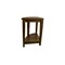 Homeroots Curvilinear Dark Brown Teak 18" Corner Shower Bench With Shelf 383307 - alternate 8