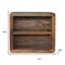 Homeroots 18" Brown Solid Wood Carved Geometric Floating Nightstand 653839 - alternate 15