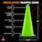 Xpose Safety Traffic Safety Cone, 28 in, Premium PVC, No Collar, Lime Green, 48 pk LTC28-48-X - alternate 7