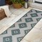 Jonathan Y Lior Geometric Moroccan Diamond Turquoise/Cream 2 ft. x 8 ft. Indoor/Outdoor Runner Rug TSN202E-28 - alternate 8