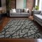 Homeroots 5' X 8' Gray and Black Abstract Washable Non Skid Indoor Outdoor Area Rug 559275 - alternate 9