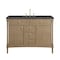 James Martin Vanities Kinnsden 48" Single Vanity, Weathered Oak w/ 3 CM Parisien Bleu Silestone Top D680-V48-WTO-3PBL - alternate 1