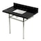 Kingston Brass 36" Black Granite Console Sink with Brass Legs, 8-Inch, 3-Hole, Black Granite/Polished Nickel KVPK3630KBSQ6 - alternate 1