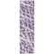 Homeroots 8' Runner Purple and White Abstract Washable Non Skid Indoor Outdoor Runner Rug 559308 - alternate 8