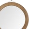 Homeroots 44" Brown Round Wood Framed Rope Hanging Accent Mirror 376439 - alternate 7