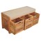 Homeroots 41in Brown and Solid Wood Storage Bench With Shoe Storage 718254 - alternate 10