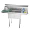 Koolmore 2 Compartment Stainless Steel NSF Commercial Kitchen Prep&Utility Sink w/2 Drainboards SB121610-12B3 - alternate 1