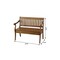 Homeroots 42in Dark Brown Solid Wood Storage Bench With Flip Top 733250 - alternate 6