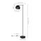 Jonathan Y Eva 58.5" Modern Contemporary LED Floor Lamp with Metal Globe Shade, Black JYL3088B - alternate 9