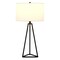Homeroots 26" Black Metal Table Lamp With White Drum Shade 524281 - alternate 8
