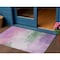 Homeroots 3' X 5' Lilac Lavender And Green Abstract Washable Indoor Outdoor Area Rug 611270 - alternate 1