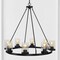 Jonathan Y Coronet 33.5" 8-Light Iron/Seeded Glass Rustic Farmhouse Round LED Chandelier, Oil Rubbed Bronze JYL7554A - alternate 11
