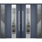 Vdomdoors Steel Double Doors Deux 5755 Gray Graphite 2 Sidelight Exterior Windows Stainless Inserts Single Mo DEUX5755DEXD-GRE-RH-W12+72+12 x H80 - alternate 1