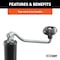 Curt Pipe-Mount Swivel Jack, 3000 lb Lifting, 15 in Max Lift H, 31-1/2 in OAH, Composite 28356 - alternate 5