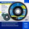 Pferd 5'' Flap Disc, 7/8'' Arbor, 40 Grit, Z START STEELOX, Type 27, Flat, Zirconia 63918 - alternate 7