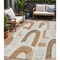 Homeroots 5' X 8' Ivory Khaki And Beige Geometric Washable Indoor Outdoor Area Rug 618101 - alternate 1