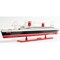 Homeroots 9" Black and Red Solid Wood Hand Painted SS United States 1952 Model Boat 401895 - alternate 7