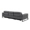 Homeroots 103" Dark Gray Top Grain Leather Reclining Metal USB Sofa 720331 - alternate 8