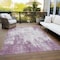 Homeroots 8' X 10' Plum And Ivory Abstract Washable Indoor Outdoor Area Rug 612361 - alternate 8
