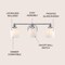 Jonathan Y Lydia 24" 3-Light Farmhouse Cottage Metal LED Vanity Light with Frosted Glass Shades, Chrome JYL7551A - alternate 10